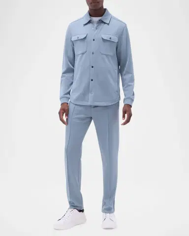 Bugatchi Men 's Soft Knit Shirt Jacket | Thumbnail 2