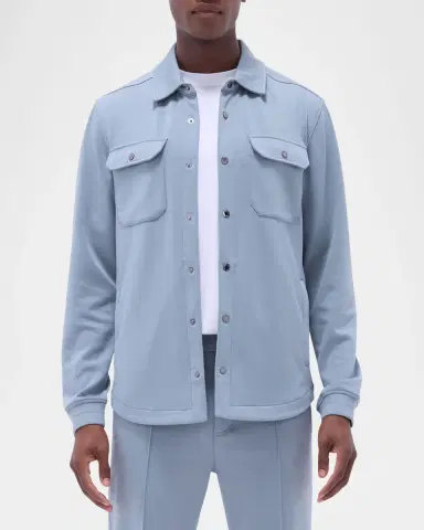 Bugatchi Men 's Soft Knit Shirt Jacket | Thumbnail 4