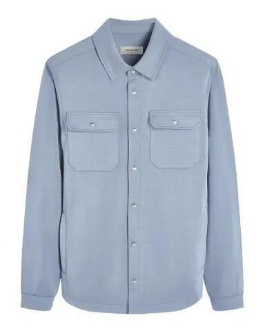 Bugatchi Men 's Soft Knit Shirt Jacket | Thumbnail 1
