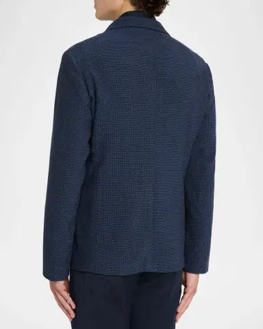 Emporio Armani Men's Jacquard Wool Soft Sport Coat | Thumbnail 2 Emporio Armani Men's Jacquard Wool Soft Sport Coat | Thumbnail 2