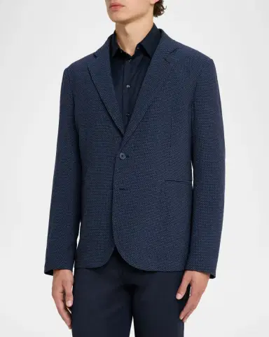 Emporio Armani Men's Jacquard Wool Soft Sport Coat | Thumbnail 3 Emporio Armani Men's Jacquard Wool Soft Sport Coat | Thumbnail 3