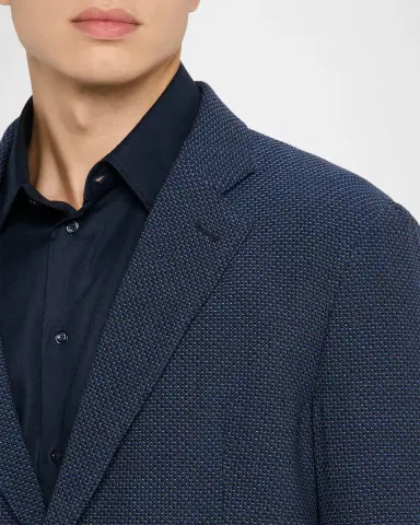 Emporio Armani Men's Jacquard Wool Soft Sport Coat | Thumbnail 4 Emporio Armani Men's Jacquard Wool Soft Sport Coat | Thumbnail 4
