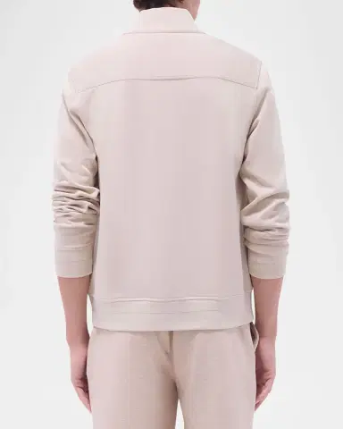 Bugatchi Men's Soft Touch Knit Full-Zip Bomber Jacket | Thumbnail 3 Bugatchi Men's Soft Touch Knit Full-Zip Bomber Jacket | Thumbnail 3