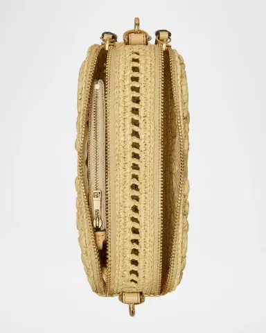 Tory Burch Miller T Monogram Raffia Mini Crossbody Bag | Thumbnail 4