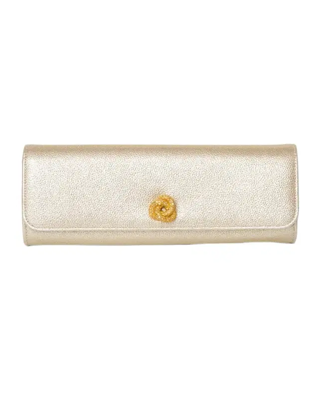 Mini Robbie Metallic Flap Clutch Bag