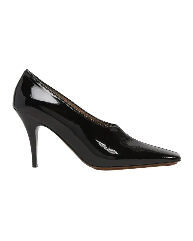 95mm Square-Toe Patent Pumps