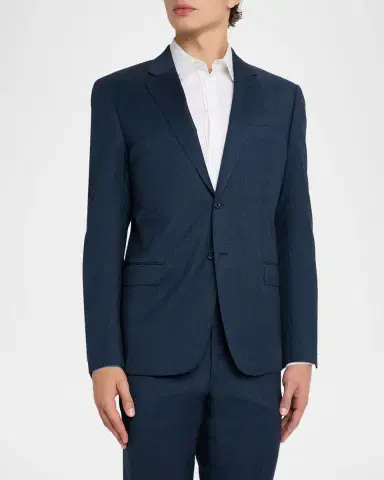 Emporio Armani Men's Wool Micro-Houndstooth G Line Suit | Thumbnail 4 Emporio Armani Men's Wool Micro-Houndstooth G Line Suit | Thumbnail 4