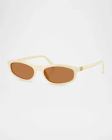 Miu Miu Miu Regarde MU A06S Acetate Oval Sunglasses | Thumbnail 3