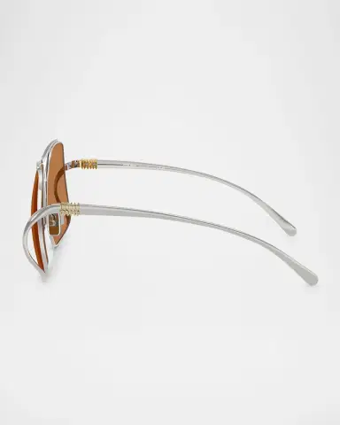 Miu Miu MU A55S Steel Square Sunglasses | Thumbnail 2