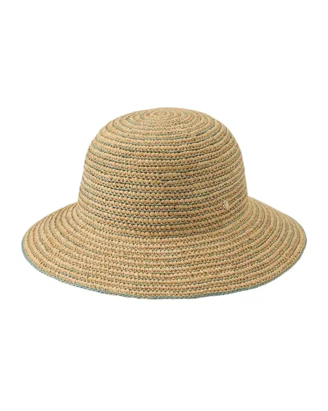 Helen Kaminski Evadine Striped Raffia Crochet Hat
