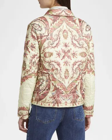 Etro Romantic Pink Puffer Shirt Jacket | Thumbnail 3
