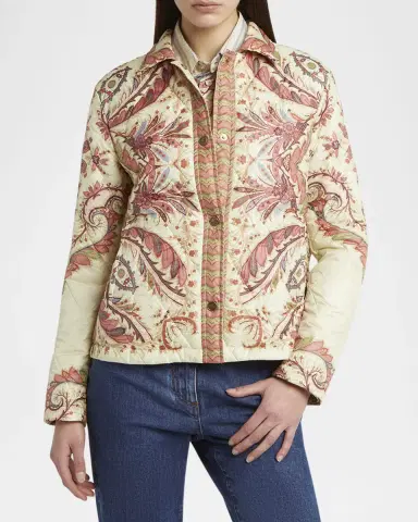 Etro Romantic Pink Puffer Shirt Jacket | Thumbnail 4