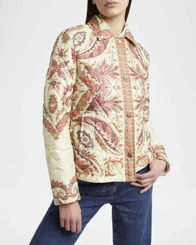 Etro Romantic Pink Puffer Shirt Jacket | Thumbnail 5
