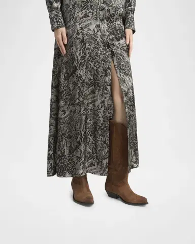 Golden Goose Wish Star Embroidered Suede Western Boots | Thumbnail 2