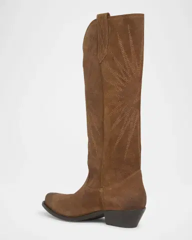 Golden Goose Wish Star Embroidered Suede Western Boots | Thumbnail 4