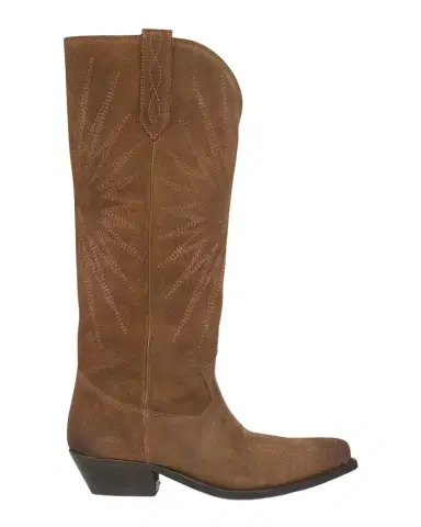 Golden Goose Wish Star Embroidered Suede Western Boots | Thumbnail 1