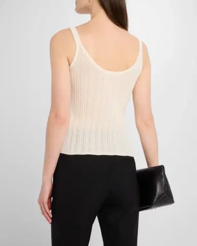 Maria McManus Pointelle Knit Slim Tank Top | Thumbnail 3 Maria McManus Pointelle Knit Slim Tank Top | Thumbnail 3
