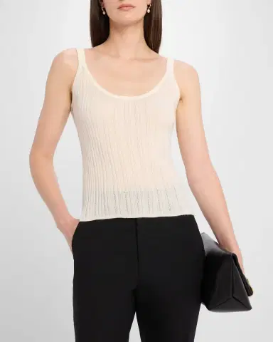 Maria McManus Pointelle Knit Slim Tank Top | Thumbnail 4 Maria McManus Pointelle Knit Slim Tank Top | Thumbnail 4
