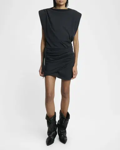 Isabel Marant Marielle Strong-Shoulder Wrap Mini Dress | Thumbnail 2