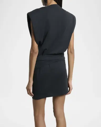 Isabel Marant Marielle Strong-Shoulder Wrap Mini Dress | Thumbnail 3