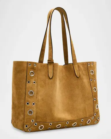 Valentino Garavani Nellcote Large Studded Suede Tote Bag | Thumbnail 3 Valentino Garavani Nellcote Large Studded Suede Tote Bag | Thumbnail 3
