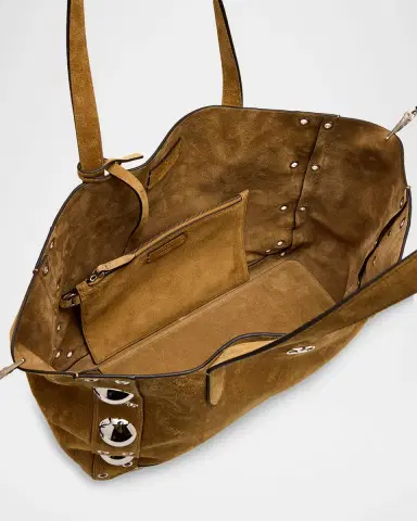 Valentino Garavani Nellcote Large Studded Suede Tote Bag | Thumbnail 4 Valentino Garavani Nellcote Large Studded Suede Tote Bag | Thumbnail 4