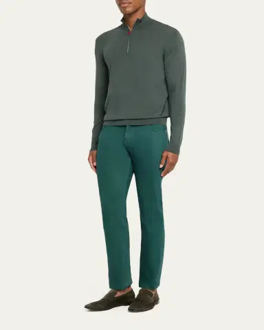 Kiton Men's Wool Half-Zip Sweater | Thumbnail 6