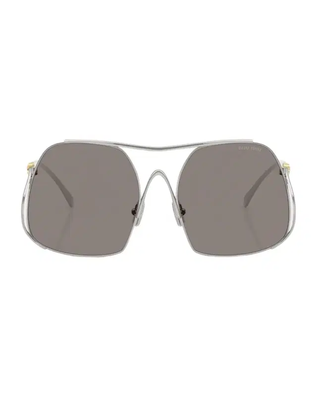 Miu Miu MU A55S Steel Square Sunglasses
