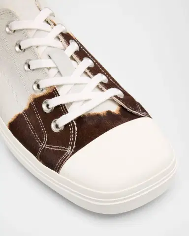 MOSCHINO Men's Edge Calf Hair Cap Toe Low-Top Sneakers | Thumbnail 5 MOSCHINO Men's Edge Calf Hair Cap Toe Low-Top Sneakers | Thumbnail 5