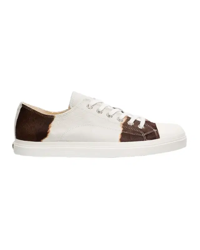 Men 's Edge Calf Hair Cap Toe Low-Top Sneakers