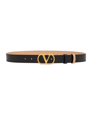 Valentino Garavani VLogo Signature Reversible Leather Belt, 30mm | Thumbnail 2