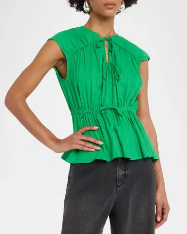 DEREK LAM 10 CROSBY Caroline Tie-Front Top | Thumbnail 4 DEREK LAM 10 CROSBY Caroline Tie-Front Top | Thumbnail 4