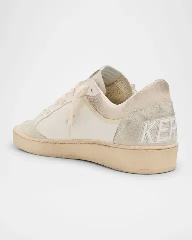 Golden Goose Ball Star Mixed Leather Low-Top Sneakers | Thumbnail 2 Golden Goose Ball Star Mixed Leather Low-Top Sneakers | Thumbnail 2