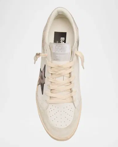 Golden Goose Ball Star Mixed Leather Low-Top Sneakers | Thumbnail 4 Golden Goose Ball Star Mixed Leather Low-Top Sneakers | Thumbnail 4