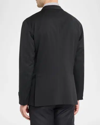 Boglioli Men's Herringbone Two-Button Wool Jacket | Thumbnail 3
