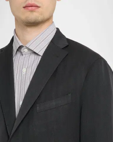 Boglioli Men's Herringbone Two-Button Wool Jacket | Thumbnail 5