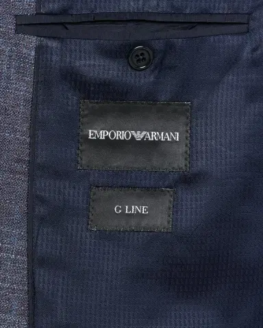 Emporio Armani Men's Bamboo Viscose Blurred Plaid G Line Sport Coat | Thumbnail 6 Emporio Armani Men's Bamboo Viscose Blurred Plaid G Line Sport Coat | Thumbnail 6