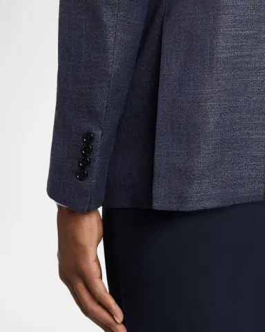 Emporio Armani Men's Bamboo Viscose Blurred Plaid G Line Sport Coat | Thumbnail 8 Emporio Armani Men's Bamboo Viscose Blurred Plaid G Line Sport Coat | Thumbnail 8