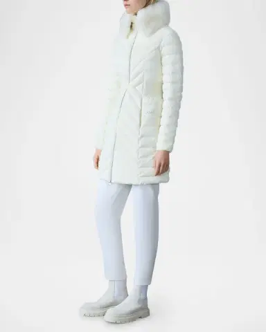 Mackage Lyris Quilted Down Coat with Detachable Shearling Trim | Thumbnail 3 Mackage Lyris Quilted Down Coat with Detachable Shearling Trim | Thumbnail 3