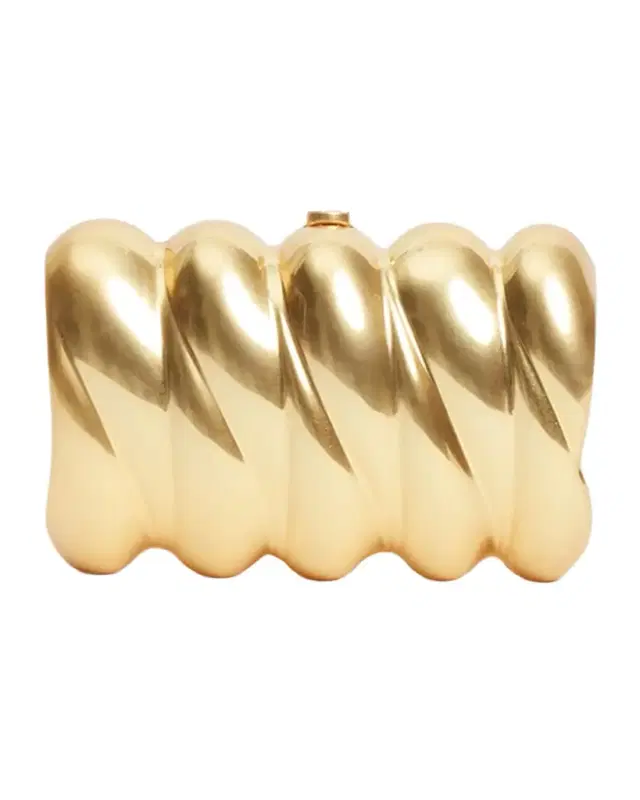 Simkhai Reya Sculpted Aluminum Clutch