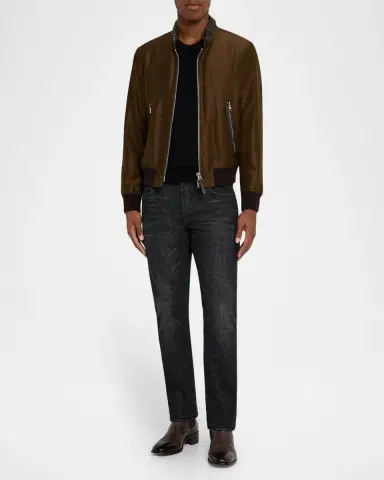 Tom Ford Men's Dark Rinse Denim Straight-Fit Jeans | Thumbnail 2 Tom Ford Men's Dark Rinse Denim Straight-Fit Jeans | Thumbnail 2