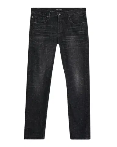 Tom Ford Men's Dark Rinse Denim Straight-Fit Jeans | Thumbnail 1 Tom Ford Men's Dark Rinse Denim Straight-Fit Jeans | Thumbnail 1