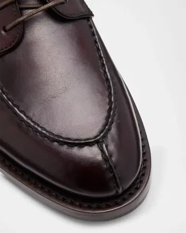 Brunello Cucinelli Men's Burnished Calfskin Derby Shoes | Thumbnail 5 Brunello Cucinelli Men's Burnished Calfskin Derby Shoes | Thumbnail 5