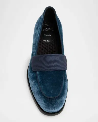 Christian Louboutin Men's O Louvre Velvet Loafers | Thumbnail 6 Christian Louboutin Men's O Louvre Velvet Loafers | Thumbnail 6