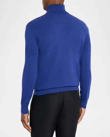 Saint Laurent Men's Cashmere and Wool Slim Turtleneck Sweater | Thumbnail 3 Saint Laurent Men's Cashmere and Wool Slim Turtleneck Sweater | Thumbnail 3