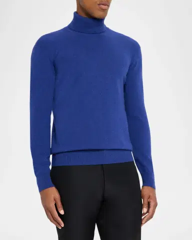 Saint Laurent Men's Cashmere and Wool Slim Turtleneck Sweater | Thumbnail 4 Saint Laurent Men's Cashmere and Wool Slim Turtleneck Sweater | Thumbnail 4