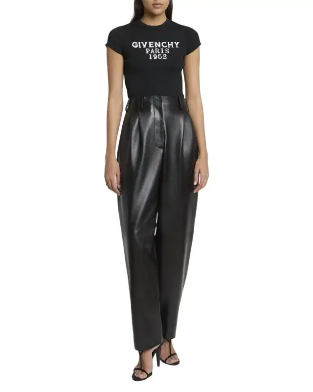 Logo Short-Sleeve Crop Rib T-Shirt