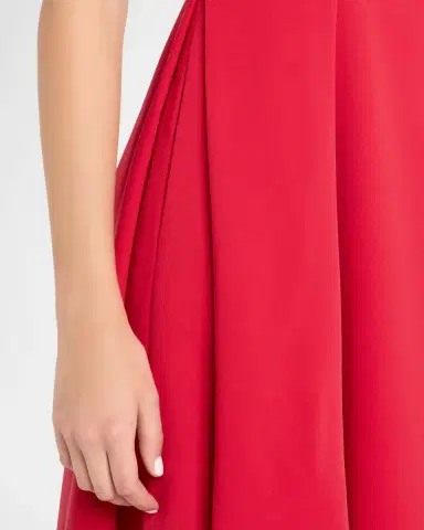 Emporio Armani Sleeveless Pleated Techno Cady Midi Dress | Thumbnail 5 Emporio Armani Sleeveless Pleated Techno Cady Midi Dress | Thumbnail 5