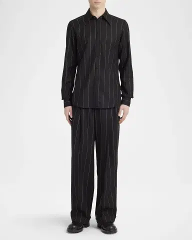 Dolce & Gabbana Men 's Pleated Pinstripe Pants | Thumbnail 2 Dolce & Gabbana Men 's Pleated Pinstripe Pants | Thumbnail 2