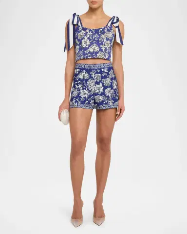 ALICE + OLIVIA Hera Forevermore High-Rise Back Zip Shorts | Thumbnail 2